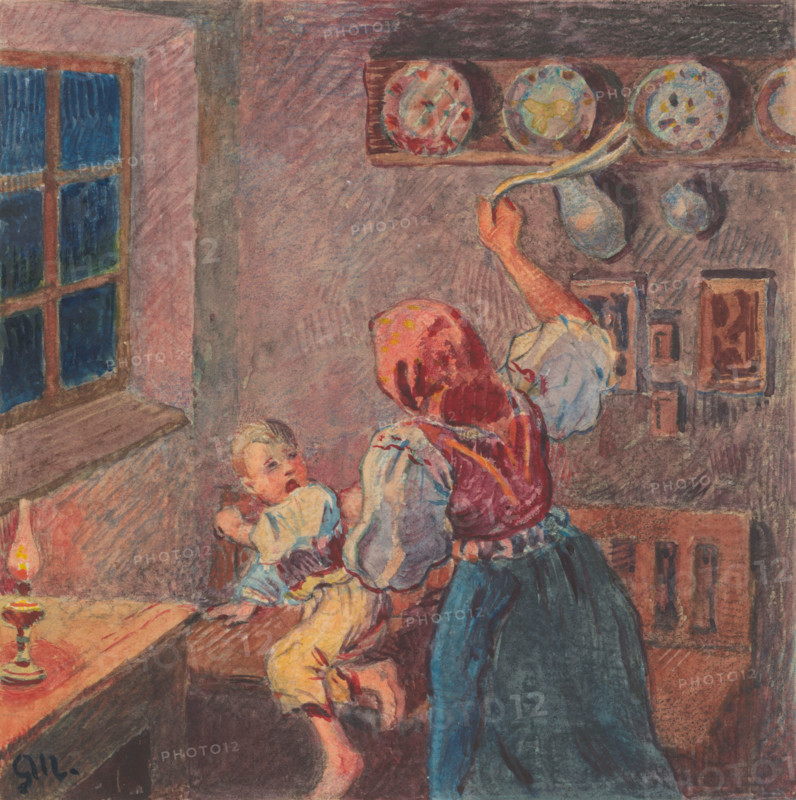 6.- Beating, 1932. Additional Info: Illustrations for the book - August Horislav skultéty. Speeches. Bratislava : Viktor Sekey, [1932].