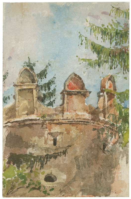 Tower of the manor house in Strazky, 1880/1890.