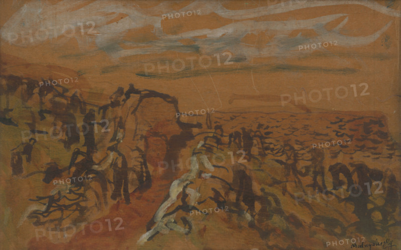 Construction of a trench, 1914-1918.