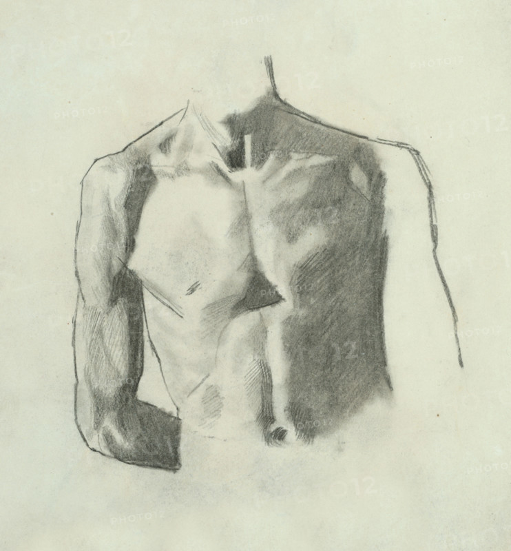 Bust of a man - study, around 1890.