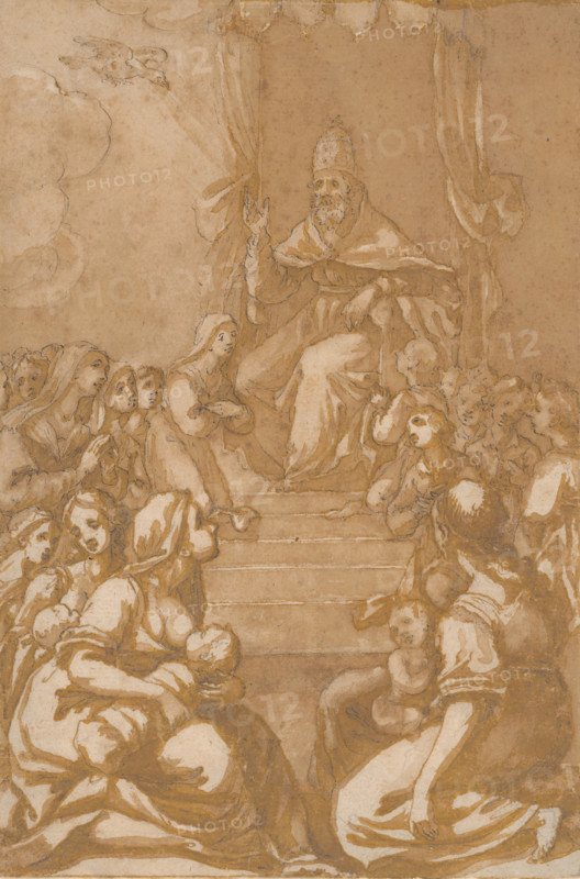 Blessing pope, 1401/1500.