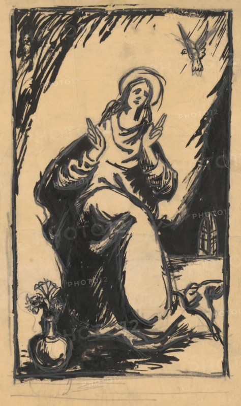 Madonna with vase and flowers, 1940-1944.