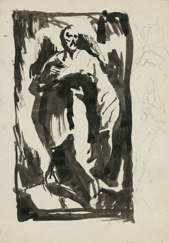 Sketch of a standing man, 1940-1944.