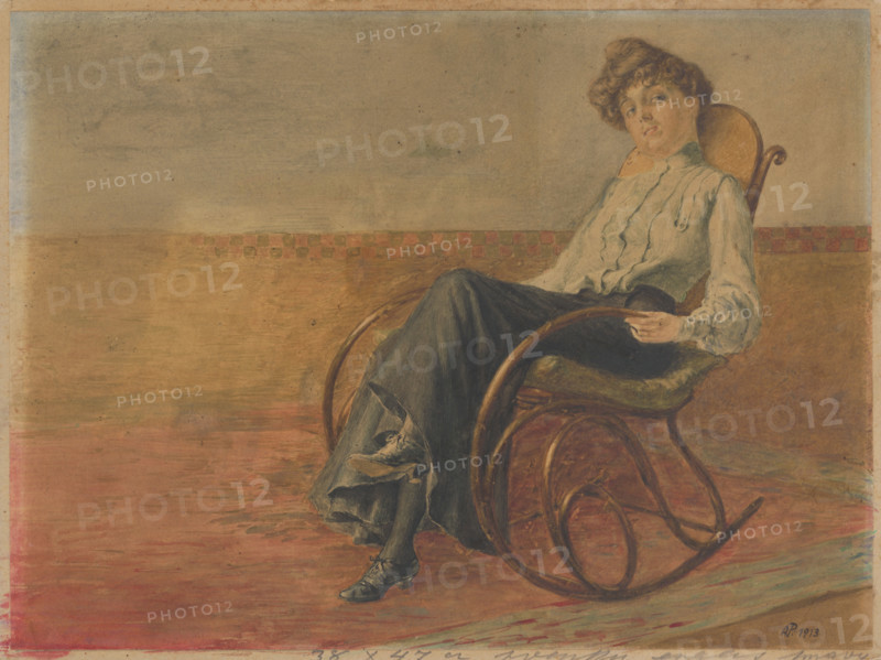 Woman in a rocking chair, 1913.