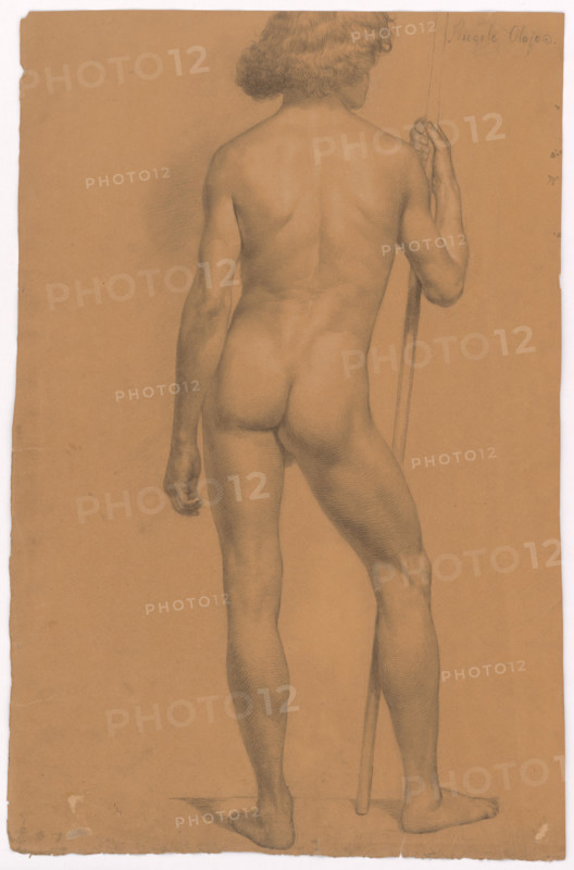 Study of a standing male nude from behind, 1898-1902.