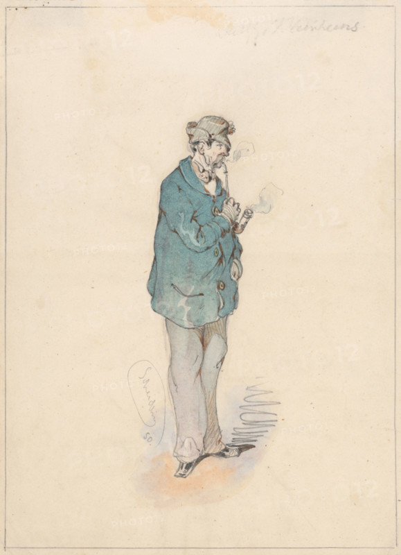 Man with a pipe, 1850.