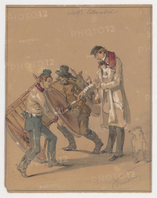Oiling the Center Pin, around 1850.