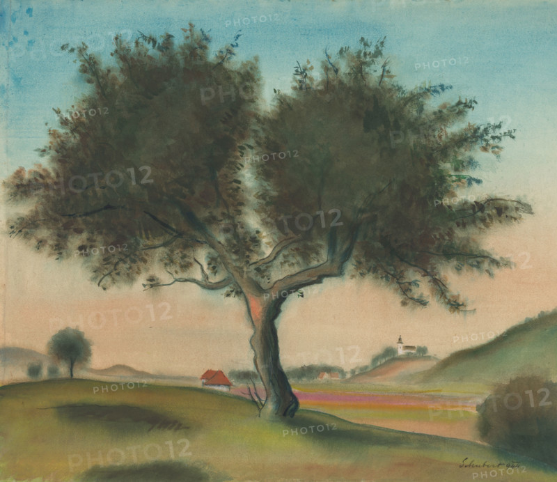 Landscape with a tree, 1944.
