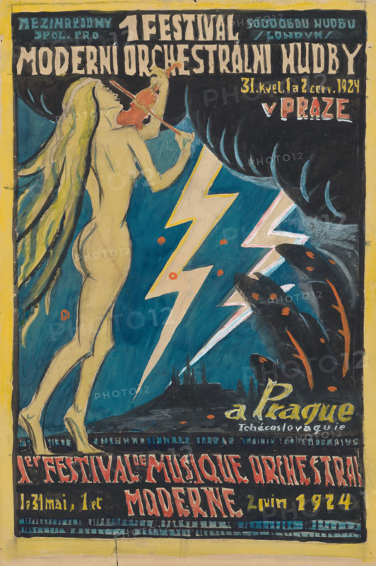 Poster for the 1st international festival of modern orchestral music, 1924.