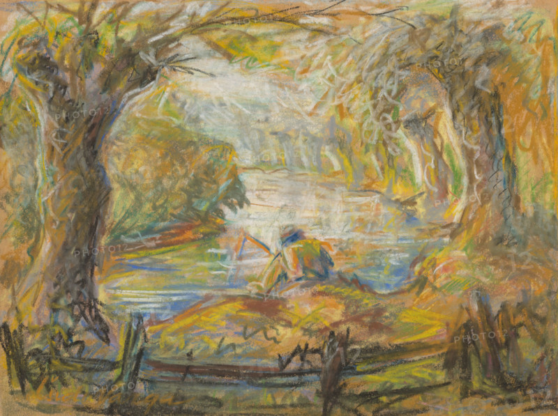 At the river, 1935-1945.