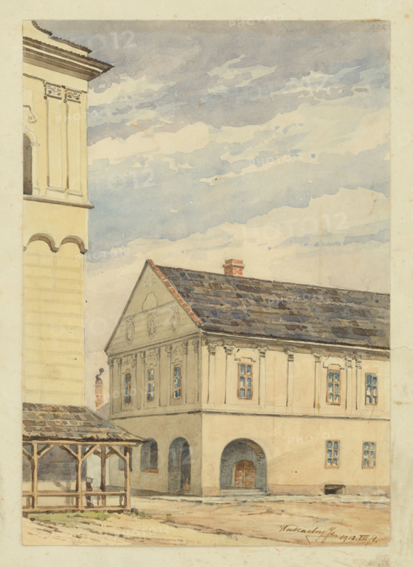 At the bell tower in Spisska Sobota, 1913.