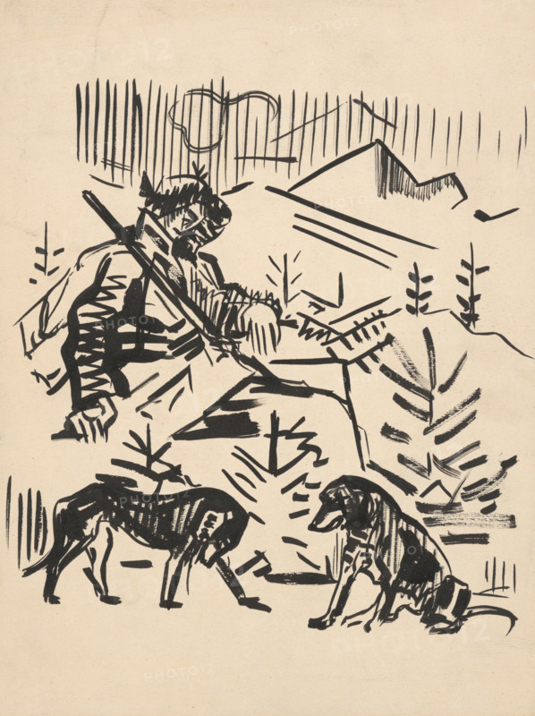Resting hunter, 1940-1943.