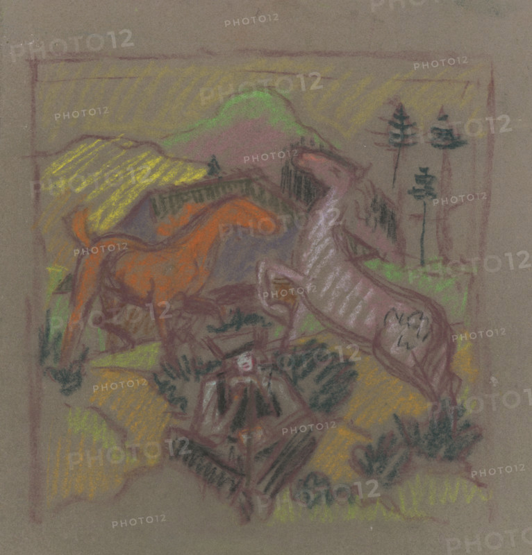 Horses in Pasture, 1940-1944.