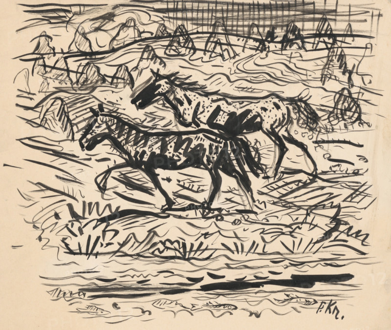 Horses on the estate, 1940-1944.