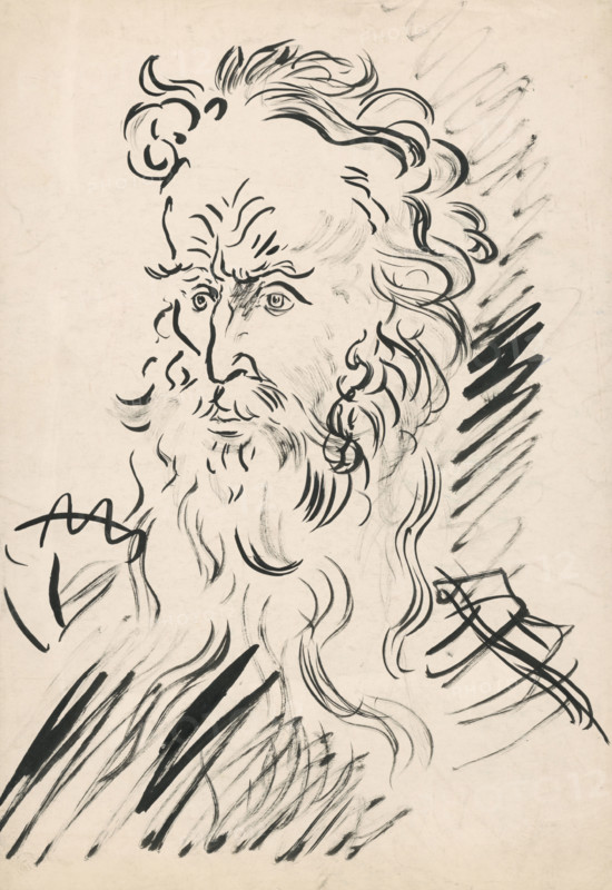 Old man's head, 1940 onwards.
