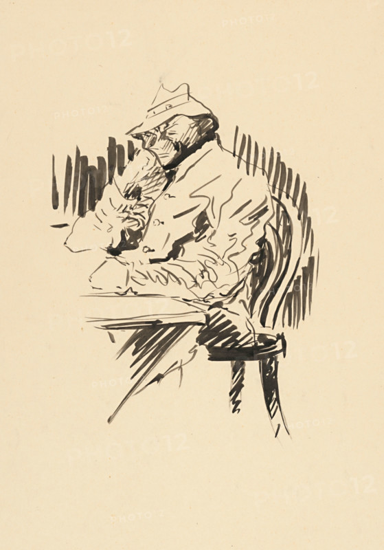 At the table (Study) , c1940.
