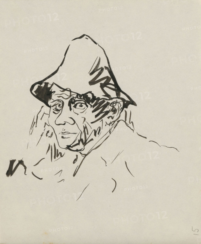 Sketchbook 4 Man in a hat, 1st half 20th century.