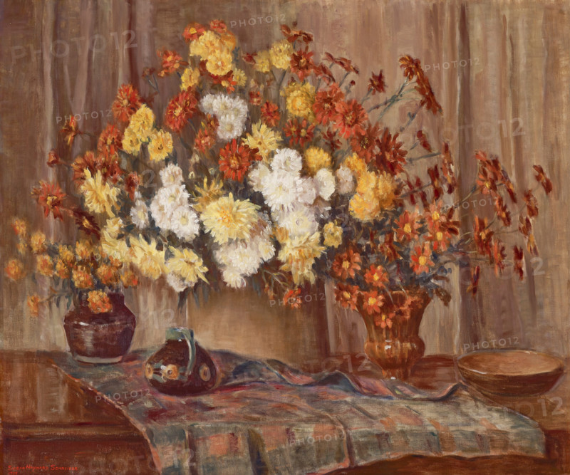 Chrysanthemums, 1939. Creator: Susan Hayward Schneider.