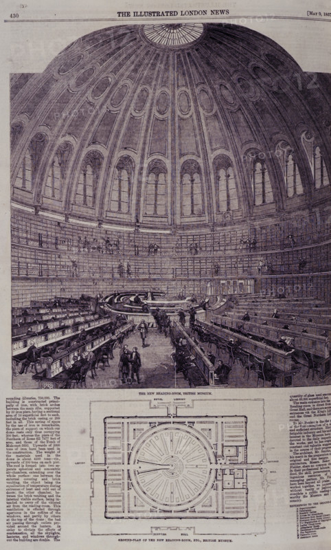 The new Reading Room, British Museum, 1857. Creator: Unknown.