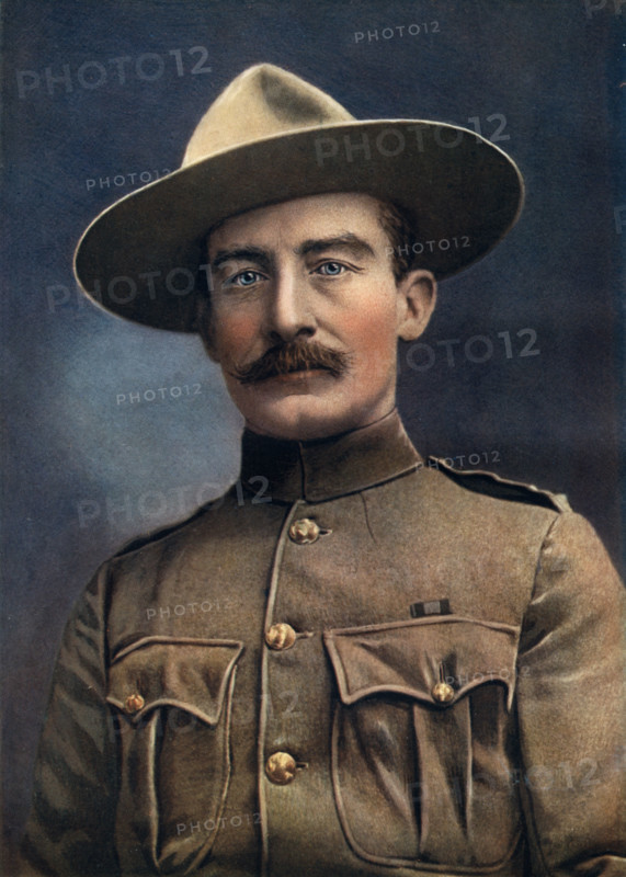 Portrait of Colonel Robert SS Baden-Powell, 1900.  Creator: Elliott & Fry.