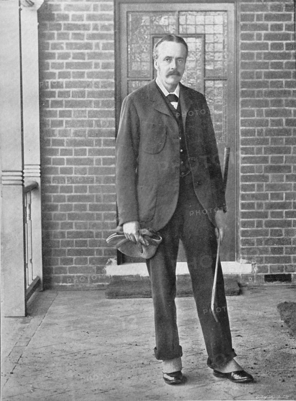 Portrait of the statesman AJ Balfour as a golfer, 1896. Creator: Unknown.