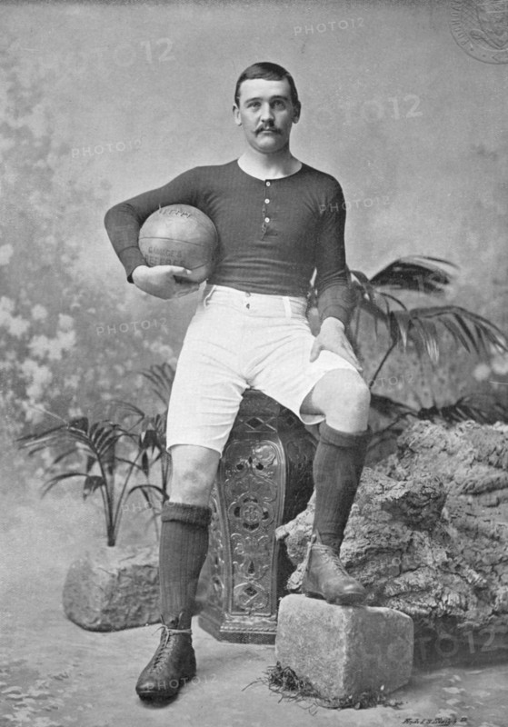 Portrait of the rugby player D McInroy, 1896.  Creator: Symmons & Thiele.