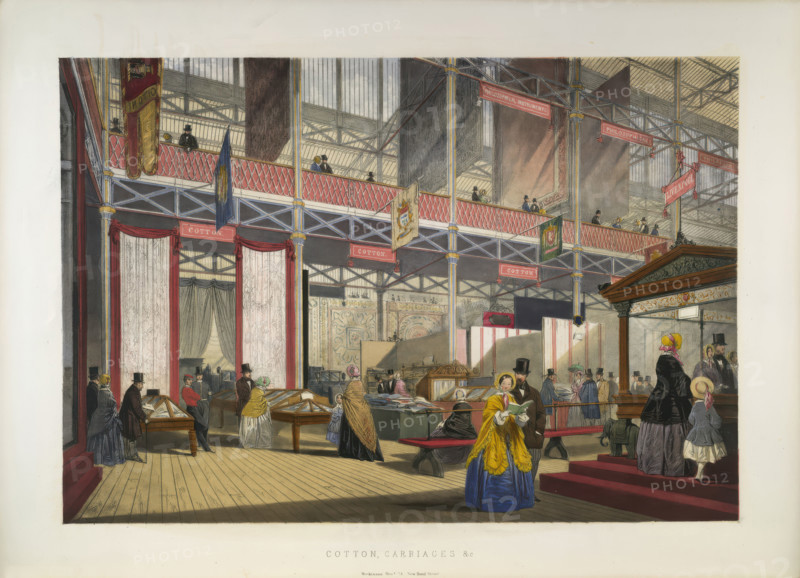 Cotton, carriages, 1854. Creator: Joseph Nash.