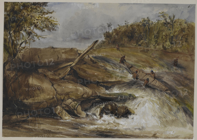 View of a cataract, Karamata, 1842-43. Creator: Edward Alfred Goodall.