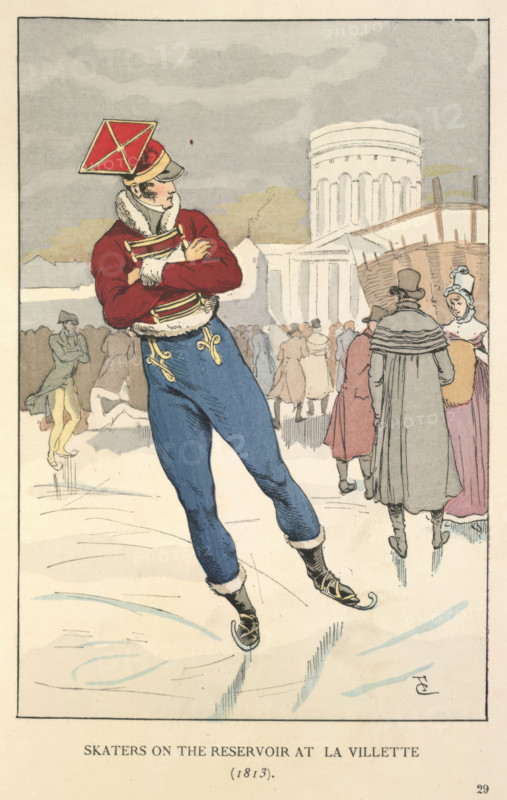 Skating at La Villete, 1898.  Creator: Unknown.