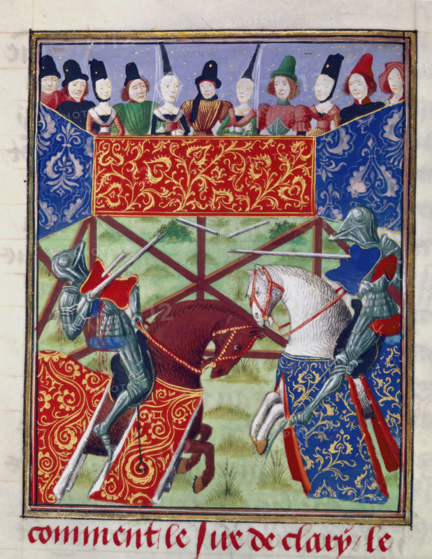 French knights jousting, 1470-1475.  Creator: Unknown.