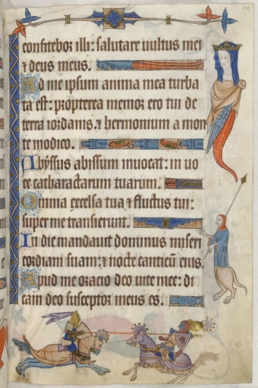 Two knights jousting, 1325-1335.  Creator: Unknown.