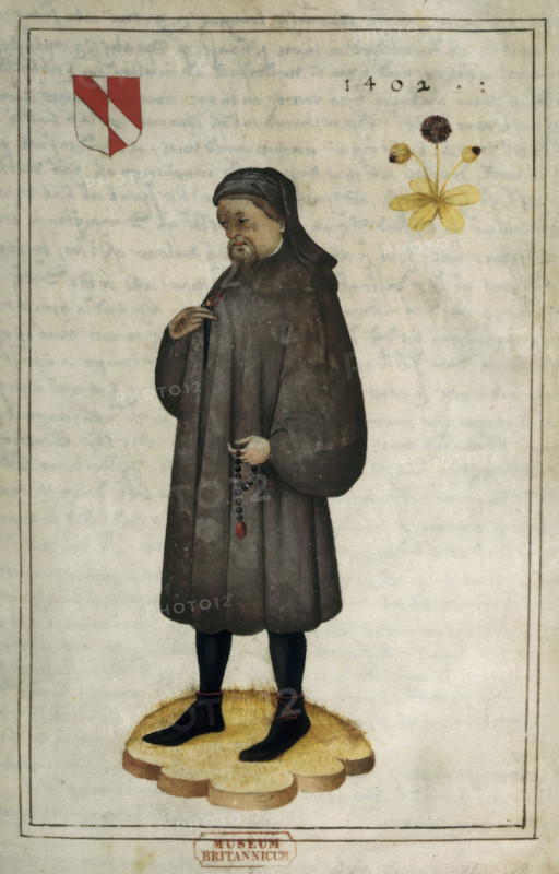 Portrait of Chaucer, 16th century. Creator: Unknown.