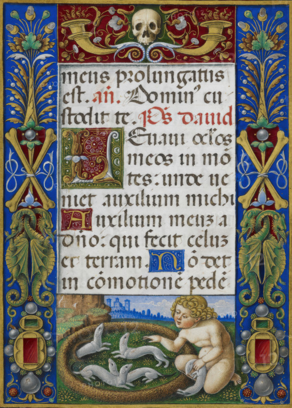 A putto playing with ermines, 1490-1520.  Creator: Giovan Pietro Birago.