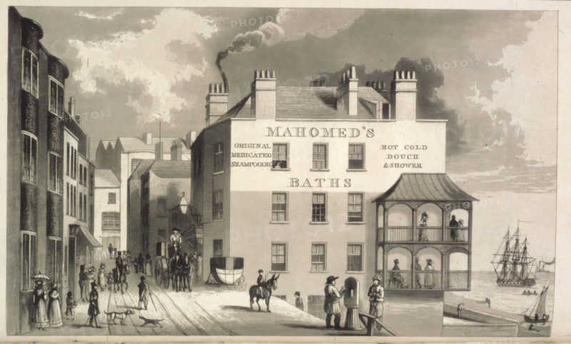 Mahomed's Baths, 1826. Creator: William Maddocks.