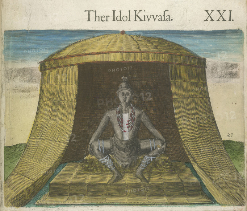 Ther Idol Kivvasa, (Kiwasa) 1618. Creator: Theodor de Bry.