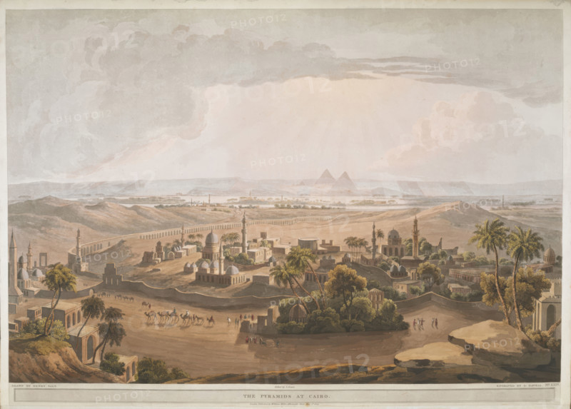 The Pyramids at Cairo, 1809.  Creator: Henry Salt.