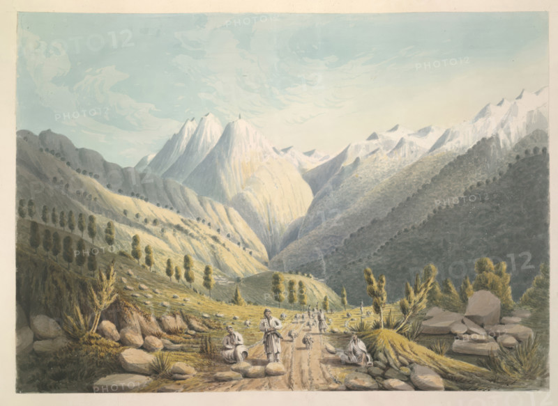 View from the Kali Mandi Pass, c1826. Creator: James Manson.