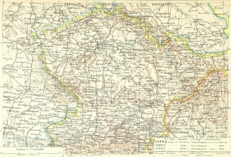 Map of part of Europe, 1898.  Creator: Unknown.