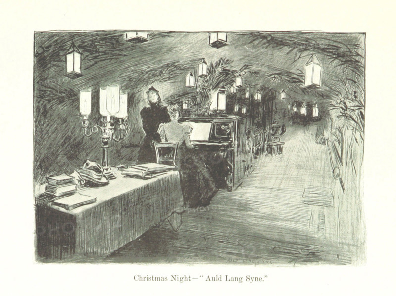 Christmas Night - "Auld Lang Syne", 1899.  Creator: Charles Dana Gibson.