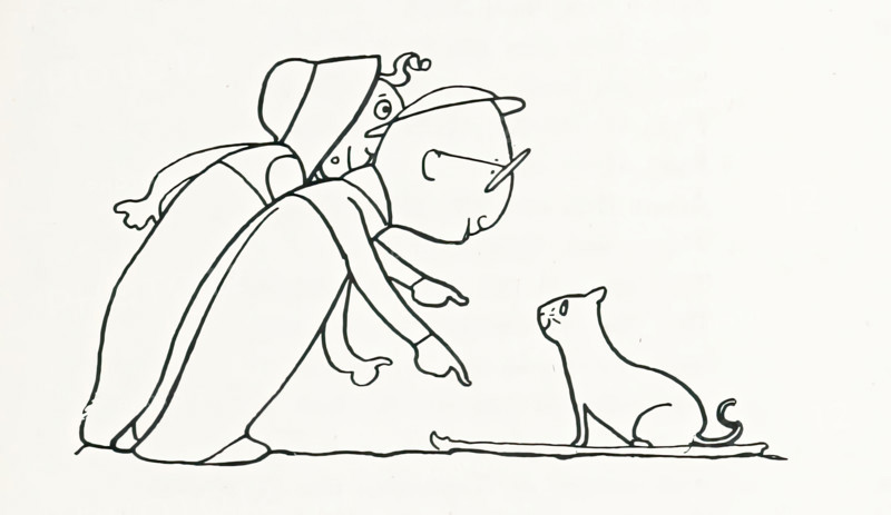 People and cat, 1899.  Creator: Charles Robinson.