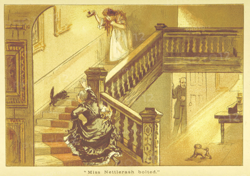 Miss Nettlerash bolted, 1884.  Creator: Georgina Bowers.