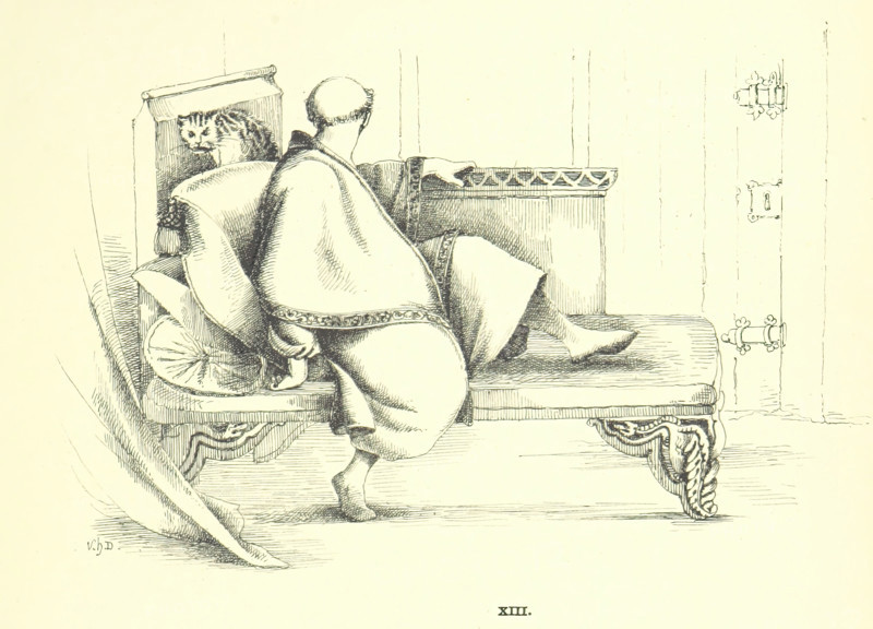 Hatto II and cat, 1861.  Creator: Violetta Harriot Darwin.