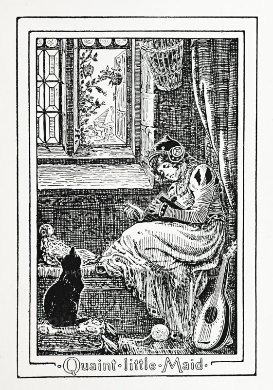 Quaint little Maid, 1894.  Creator: Gertrud M. Bradley.