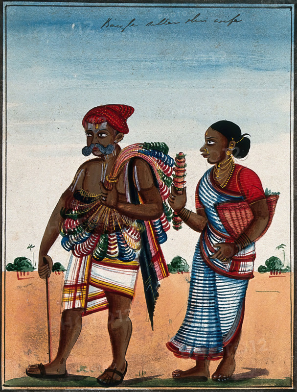 Bangle maker and his wife. Creator: Unknown.