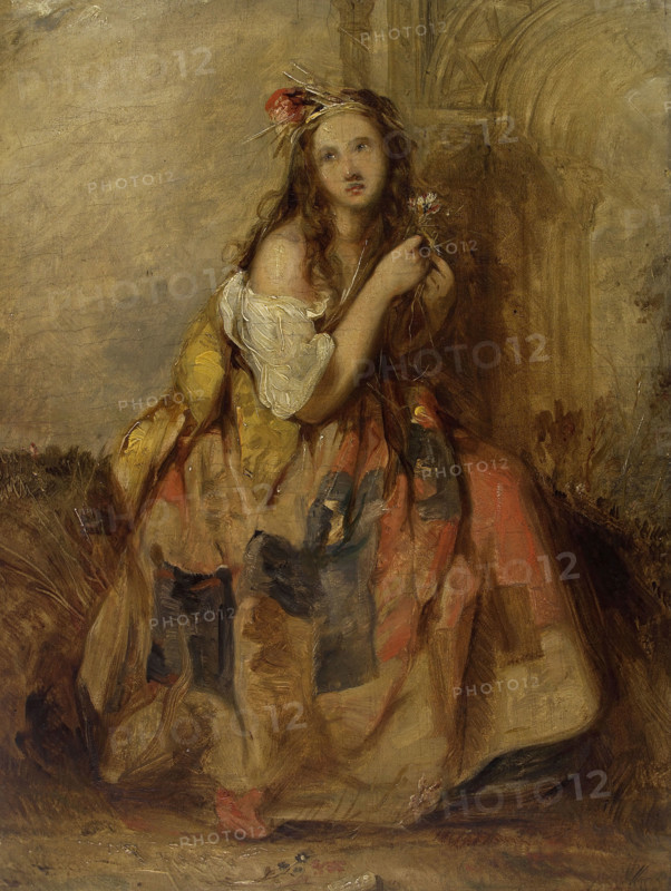 Mad Margery, a young woman driven mad and living in the fields, between 1800 and 1899. Creator: James John Hill.