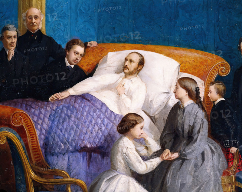 The last moments of HRH the Prince Consort, c1861. Creator: Le Port.