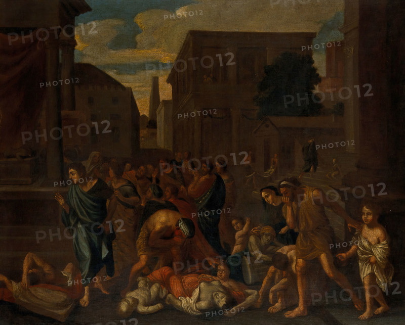 The plague of the Philistines at Ashdod. Creator: Poussin, Nicolas, 1594?-1665 (After).