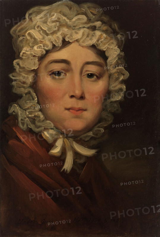 Mrs Bennett, cured of skin disease, between 1818 and 1821. Creator: Unknown.