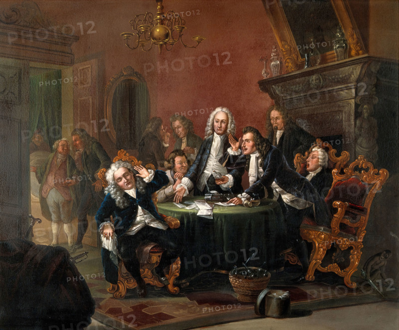 Physicians disputing while the patient suffers, c1850s. Creator: Johann Geyer.