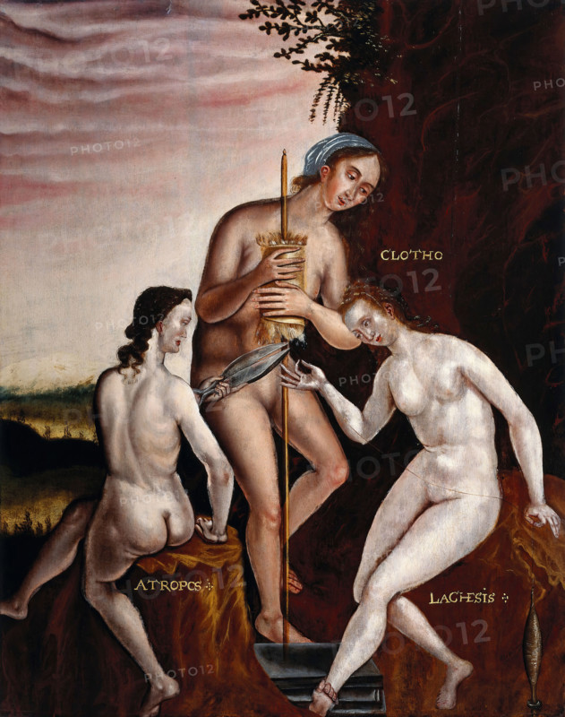 The three Fates. Creator: Galle, Philippe, 1537-1612 (After).